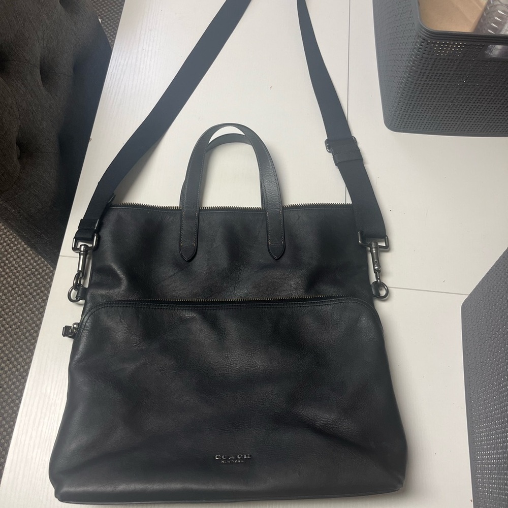 Coach Black Leather Crossbody Bag